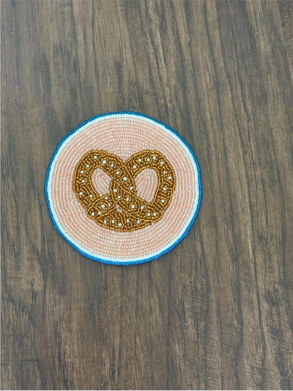 Anthropologie Fiona Beaded Pretzel Coaster
